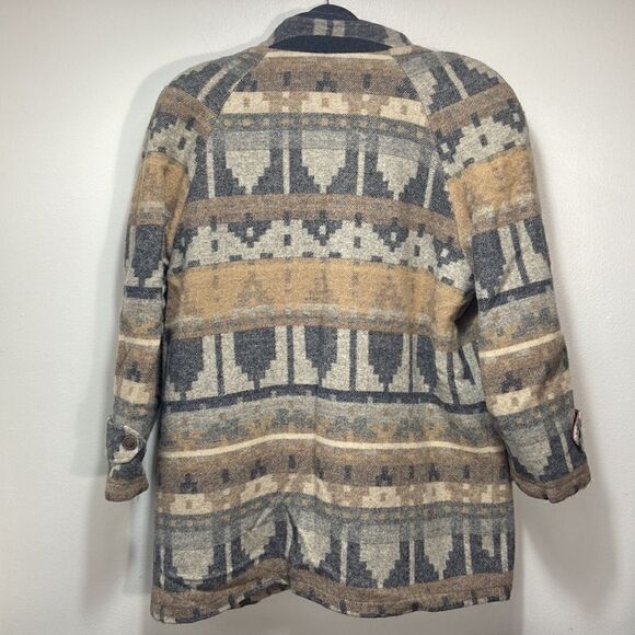 Vintage Mackintosh Tribal/Western/Aztec Print Coat Size 14 - Picture 7 of 12